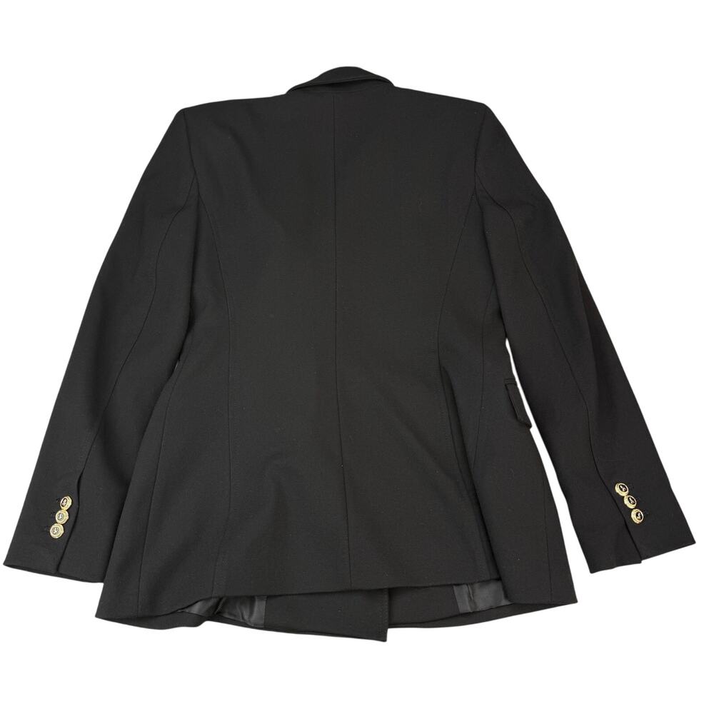 ZARA Tailored Double Breasted Gold Button Black Blazer Size Medium - Picture 9 of 10